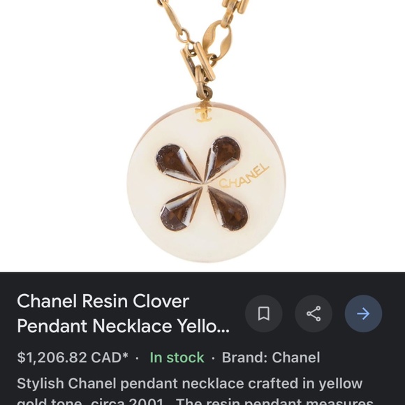 Chanel Gem Resin and Clover Necklace - Picture 4 of 4